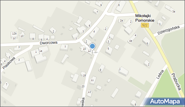 Mikołajki Pomorskie, Gdakowska, 14, mapa Mikołajki Pomorskie