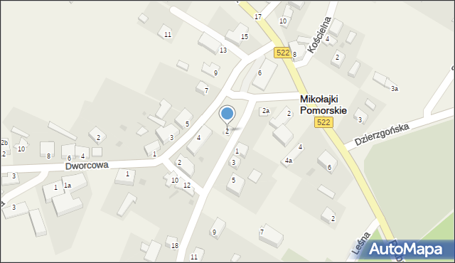 Mikołajki Pomorskie, Gdakowska, 2, mapa Mikołajki Pomorskie