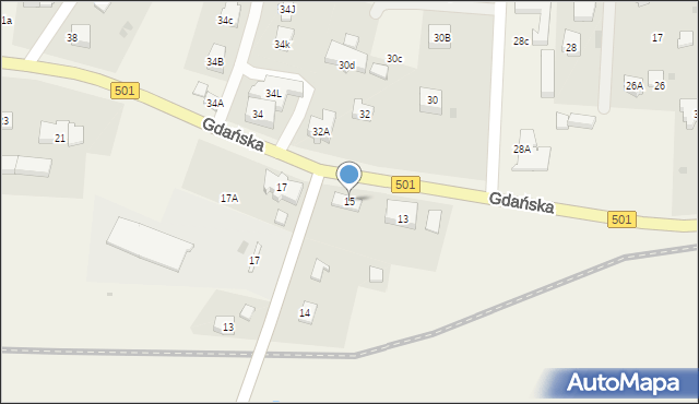 Mikoszewo, Gdańska, 15, mapa Mikoszewo