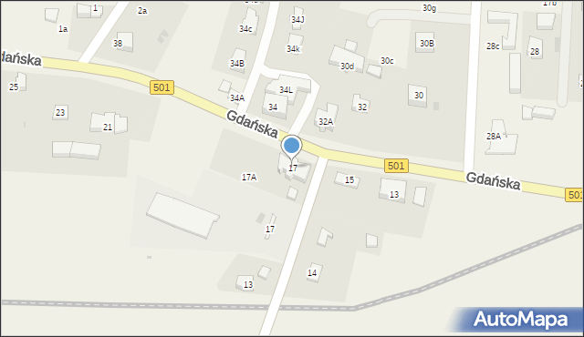 Mikoszewo, Gdańska, 17, mapa Mikoszewo