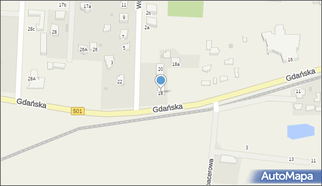 Mikoszewo, Gdańska, 18, mapa Mikoszewo