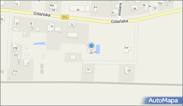 Mikoszewo, Gdańska, 31l, mapa Mikoszewo