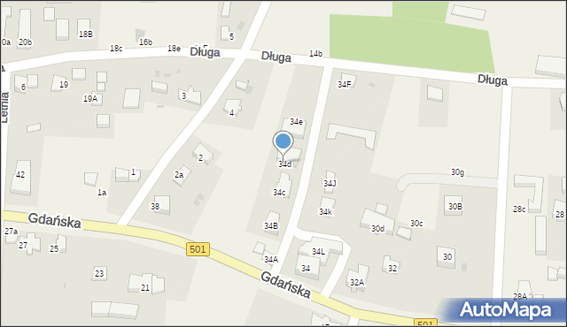 Mikoszewo, Gdańska, 34d, mapa Mikoszewo