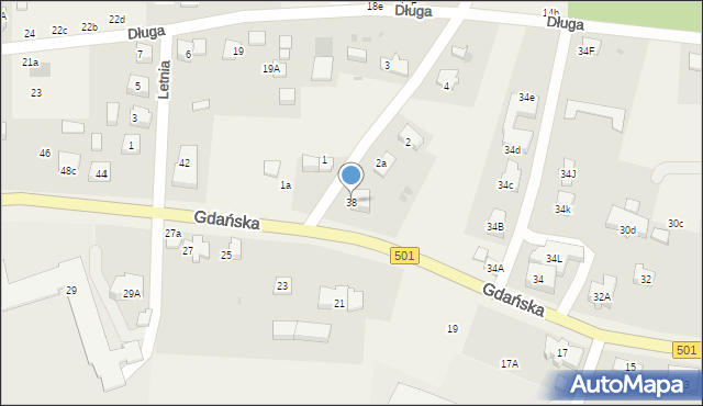 Mikoszewo, Gdańska, 38, mapa Mikoszewo