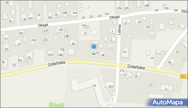 Mikoszewo, Gdańska, 48c, mapa Mikoszewo