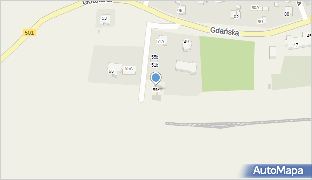 Mikoszewo, Gdańska, 55c, mapa Mikoszewo