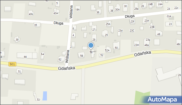 Mikoszewo, Gdańska, 56, mapa Mikoszewo