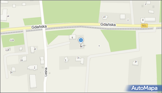 Mikoszewo, Gdańska, 9a, mapa Mikoszewo