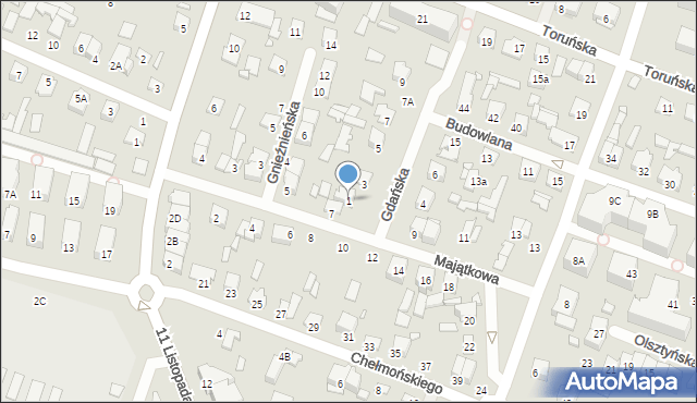 Mińsk Mazowiecki, Gdańska, 1, mapa Mińsk Mazowiecki