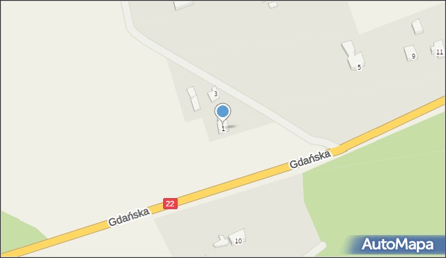 Nowa Cerkiew, Gdańska, 1, mapa Nowa Cerkiew