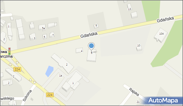 Nowa Karczma, Gdańska, 6, mapa Nowa Karczma