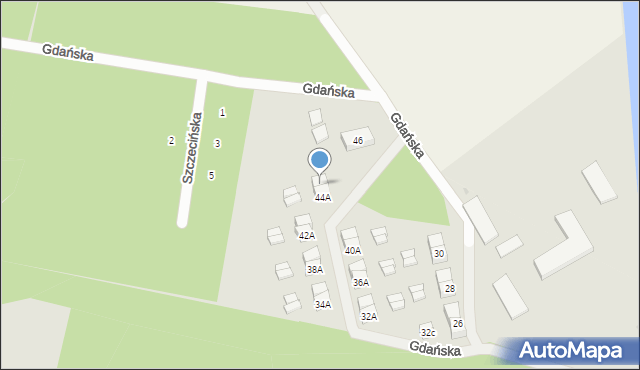 Pisz, Gdańska, 44B, mapa Pisz
