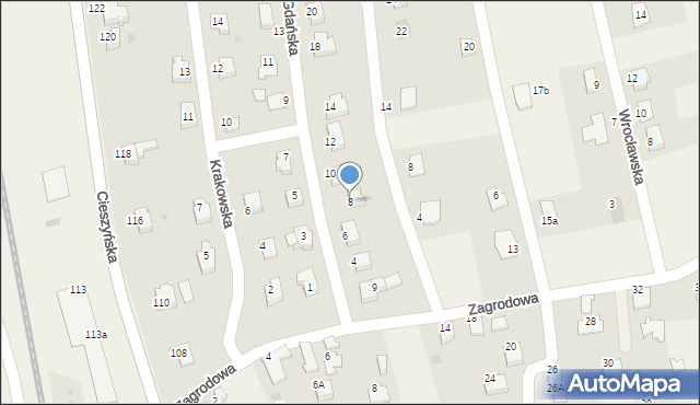 Pogwizdów, Gdańska, 8, mapa Pogwizdów