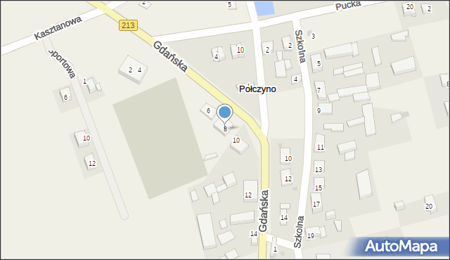 Połczyno, Gdańska, 8, mapa Połczyno