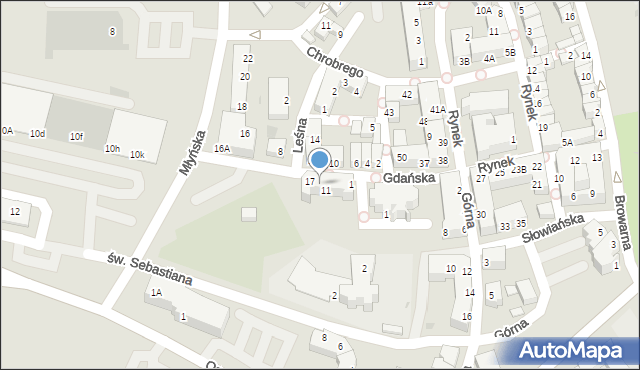Polkowice, Gdańska, 13, mapa Polkowice