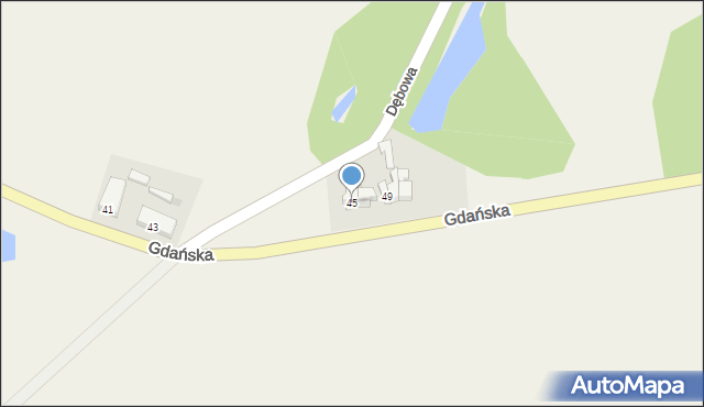 Pomysk Wielki, Gdańska, 45, mapa Pomysk Wielki