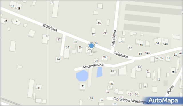 Przasnysz, Gdańska, 24, mapa Przasnysz