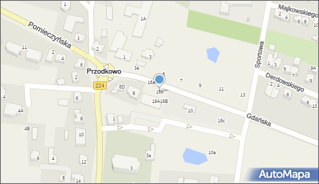 Przodkowo, Gdańska, 16b, mapa Przodkowo