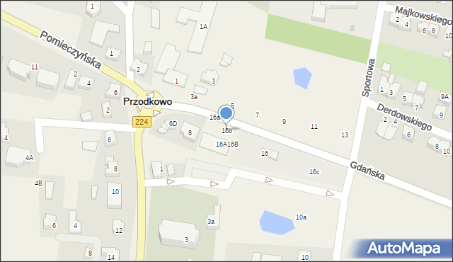 Przodkowo, Gdańska, 16b, mapa Przodkowo