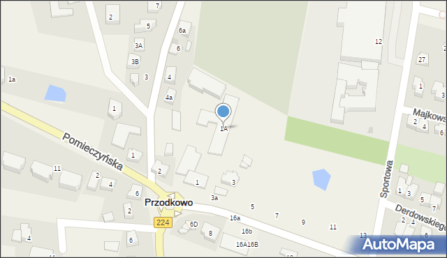 Przodkowo, Gdańska, 1A, mapa Przodkowo