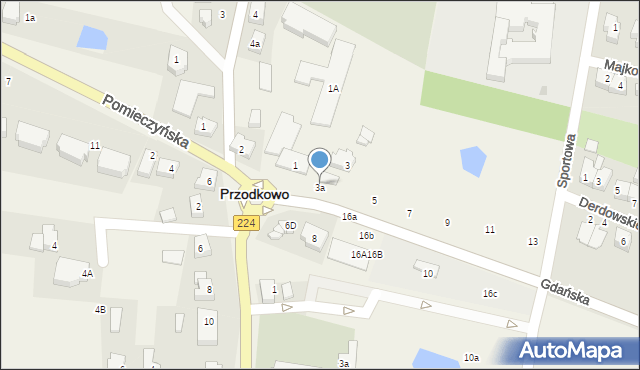 Przodkowo, Gdańska, 3a, mapa Przodkowo