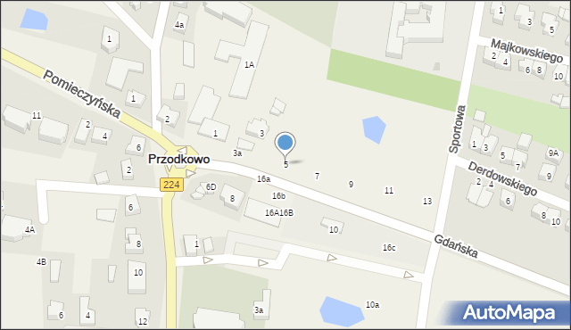 Przodkowo, Gdańska, 5, mapa Przodkowo