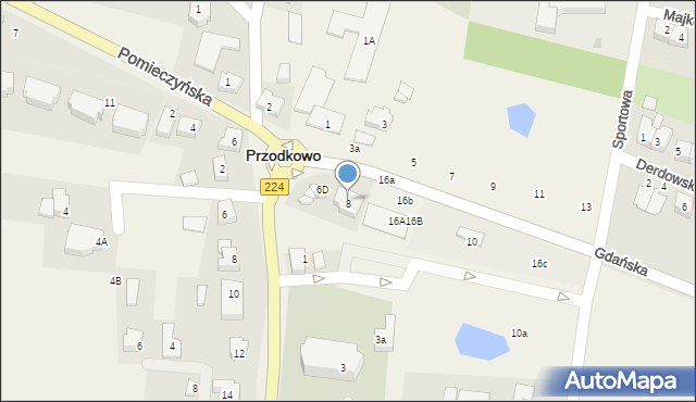 Przodkowo, Gdańska, 8, mapa Przodkowo