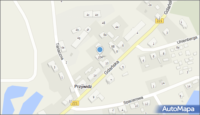 Przywidz, Gdańska, 10A, mapa Przywidz