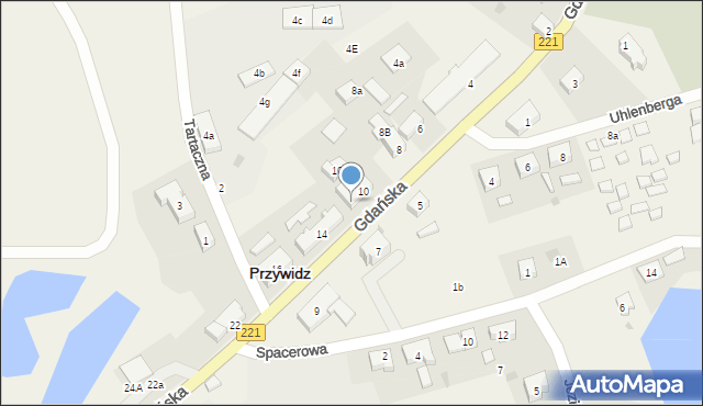 Przywidz, Gdańska, 12, mapa Przywidz