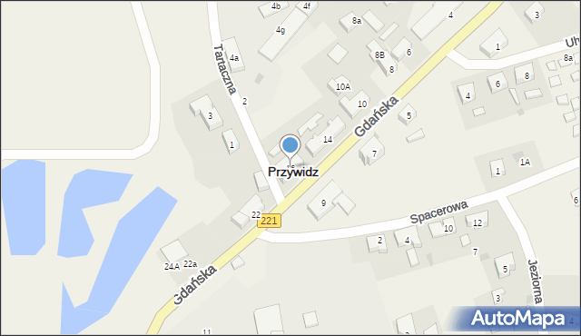 Przywidz, Gdańska, 16, mapa Przywidz