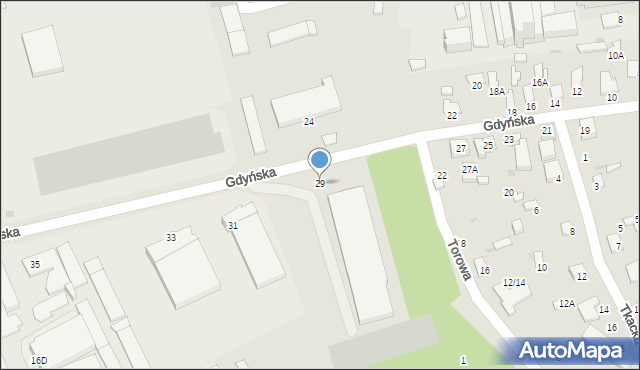 Radom, Gdyńska, 29, mapa Radomia