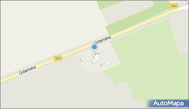 Reszel, Gdańska, 3, mapa Reszel