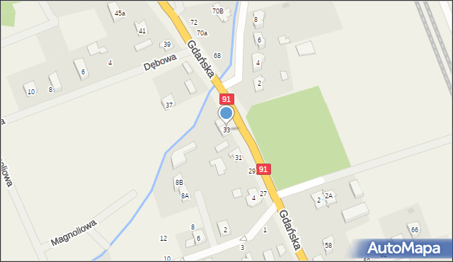 Skowarcz, Gdańska, 33, mapa Skowarcz