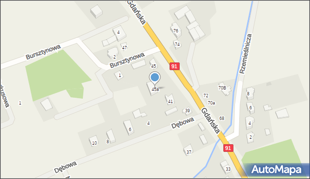 Skowarcz, Gdańska, 45a, mapa Skowarcz