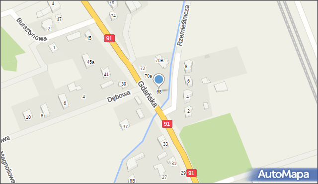 Skowarcz, Gdańska, 68, mapa Skowarcz