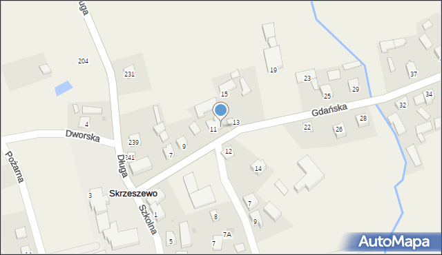 Skrzeszewo, Gdańska, 11A, mapa Skrzeszewo