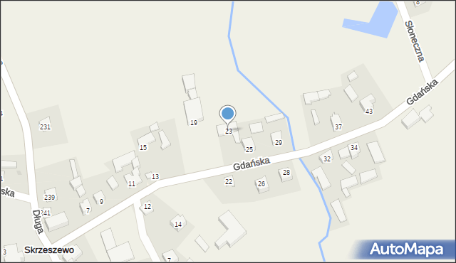 Skrzeszewo, Gdańska, 23, mapa Skrzeszewo