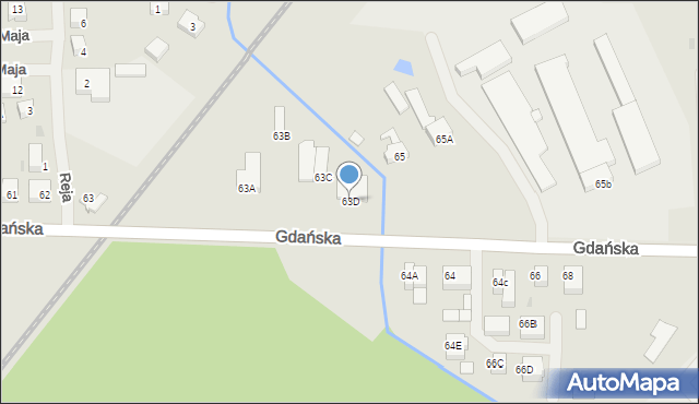 Sławno, Gdańska, 63D, mapa Sławno