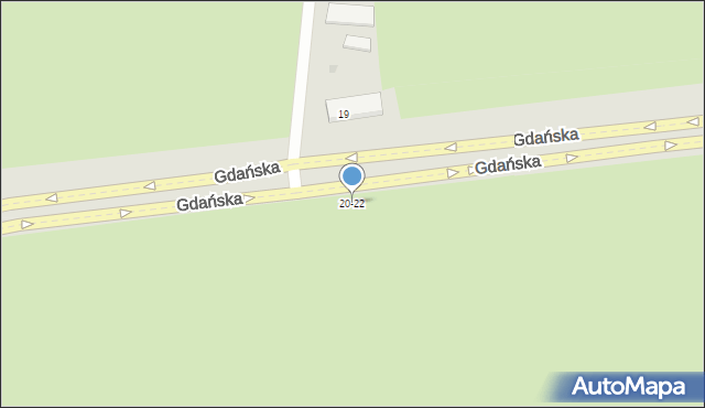 Słupsk, Gdańska, 20-22, mapa Słupska