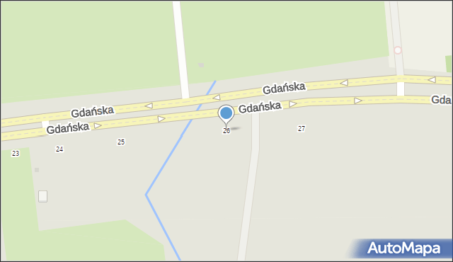 Słupsk, Gdańska, 26, mapa Słupska