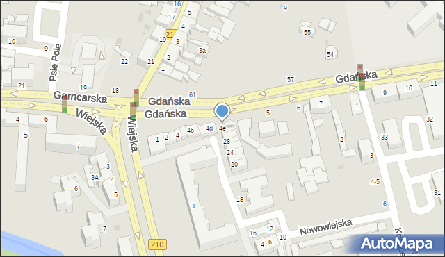 Słupsk, Gdańska, 4e, mapa Słupska