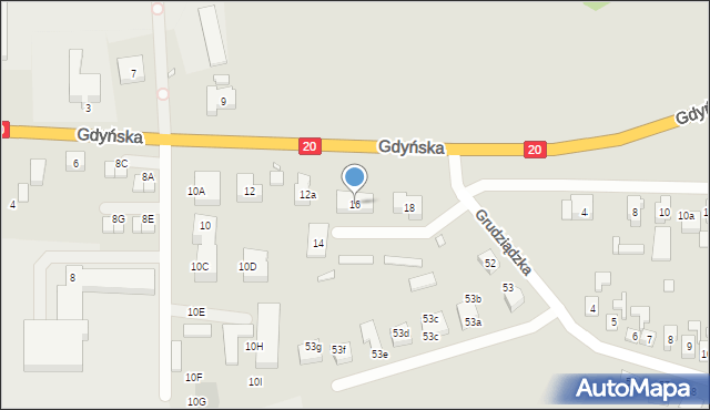 Stargard, Gdyńska, 16, mapa Stargard