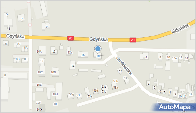 Stargard, Gdyńska, 18, mapa Stargard