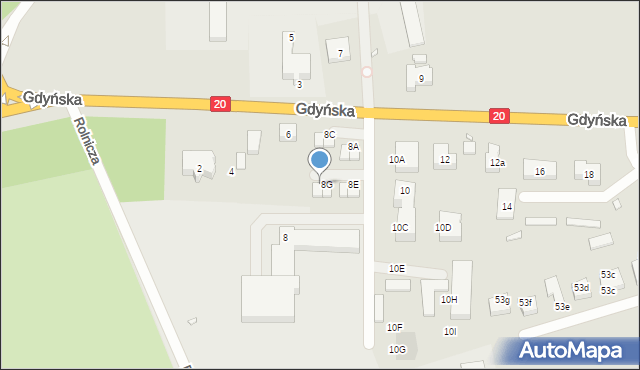 Stargard, Gdyńska, 8H, mapa Stargard