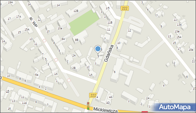 Starogard Gdański, Gdańska, 3, mapa Starogard Gdański