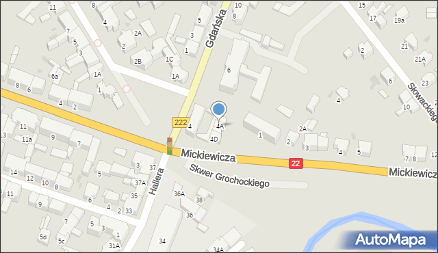 Starogard Gdański, Gdańska, 4A, mapa Starogard Gdański