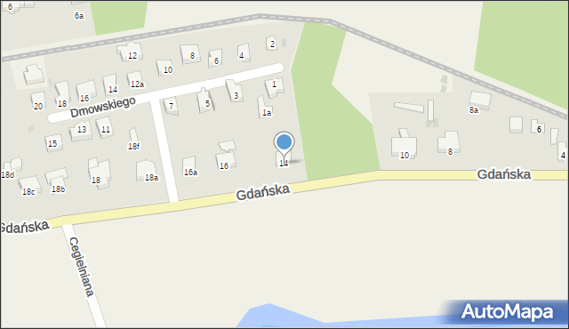 Stegna, Gdańska, 14, mapa Stegna