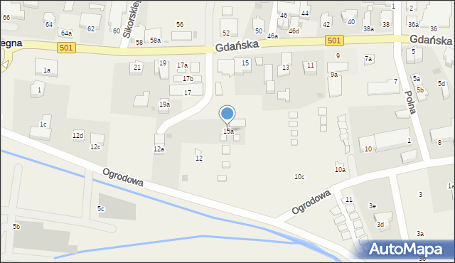 Stegna, Gdańska, 15a, mapa Stegna