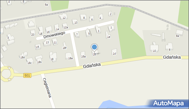 Stegna, Gdańska, 16, mapa Stegna