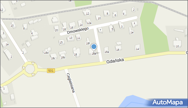 Stegna, Gdańska, 18a, mapa Stegna